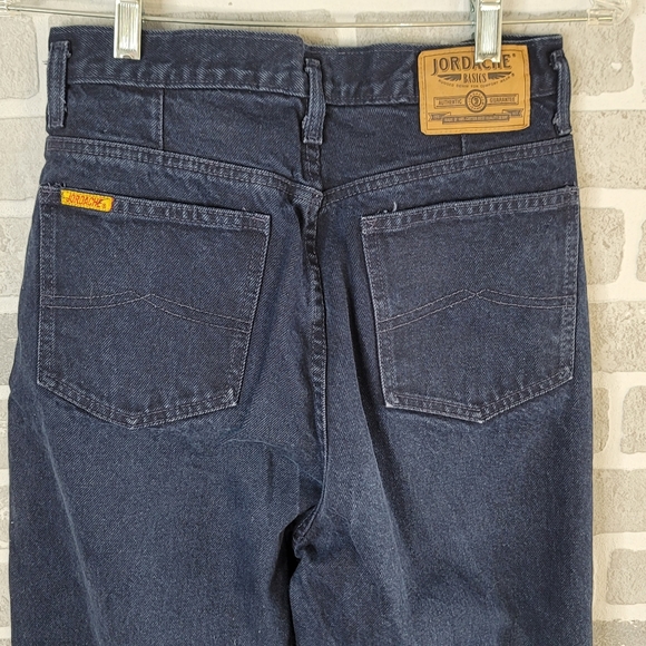 Jordache Dark Blue Wash High Rise Waisted Mom Jeans Tappered Leg Women's Size 12 - Picture 8 of 16